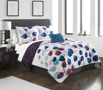 Shop Chic Home Semnai 4-piece Reversible Quilt Set In Multi