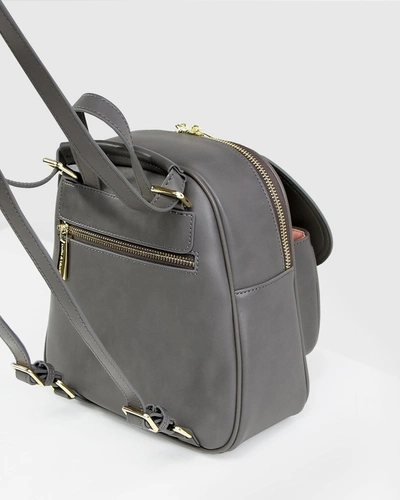 Shop Belle & Bloom Camila Leather Backpack In Grey