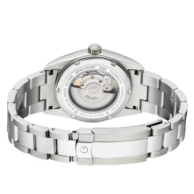 Gevril West Village Blue Dial Mens Watch 48920 In Silver