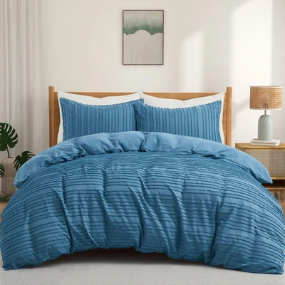 Shop Peace Nest 3 Piece Duvet Cover Sets, Queen Or King Sized Bedding Sets In Blue