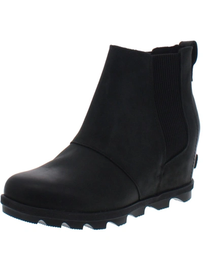 Shop Sorel Joan Of Arctic Ii Womens Nubuck Pull On Wedge Boots In Black