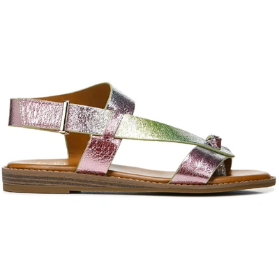 Shop Franco Sarto Glenni 2 Womens Metallic Iridescent Slingback Sandals In Green