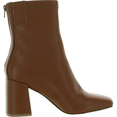 Shop Aqua Juno Womens Leather Zipper Ankle Boots In Brown