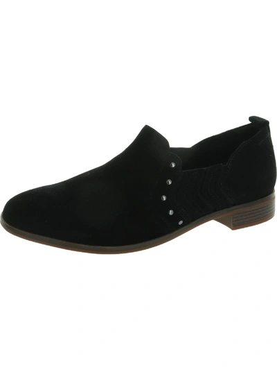 Shop Clarks Trish Bell Womens Suede Slip On Round-toe Shoes In Black
