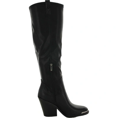 Franco Sarto Glenice 2 Womens Faux Leather Stacked Heel Knee-high Boots In Multi