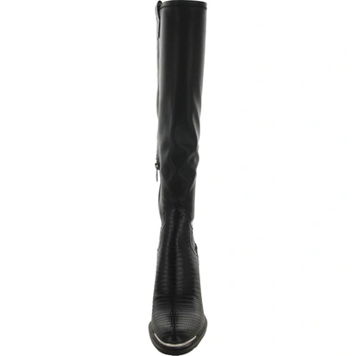 Franco Sarto Glenice 2 Womens Faux Leather Stacked Heel Knee-high Boots In Multi