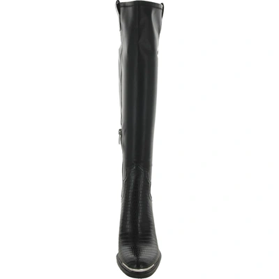 Franco Sarto Glenice 2 Womens Faux Leather Stacked Heel Knee-high Boots In Multi