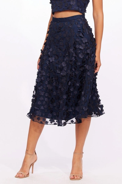 Shop Eva Franco Mesh Top And Skirt Set In Blue