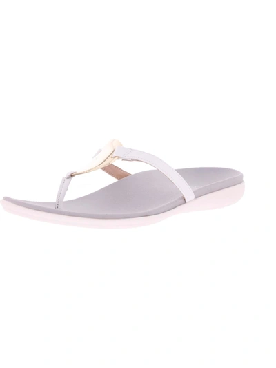 Shop Vionic Raysa Womens Patent Leather Thong Flip-flops In Multi