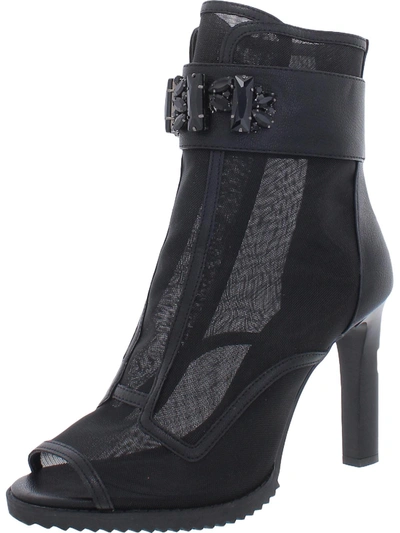 Shop Karl Lagerfeld Blayze Womens Peep-toe Ankle Pumps In Black