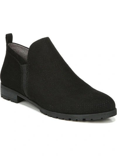 Shop Dr. Scholl's Rollin Womens Faux Suede Slip On Ankle Boots In Black