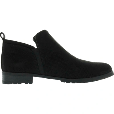 Shop Dr. Scholl's Rollin Womens Faux Suede Slip On Ankle Boots In Black