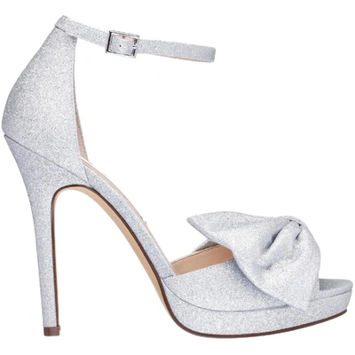 Shop Nina Flosie Womens Glitter Ankle Strap Open-toe Heels In Multi