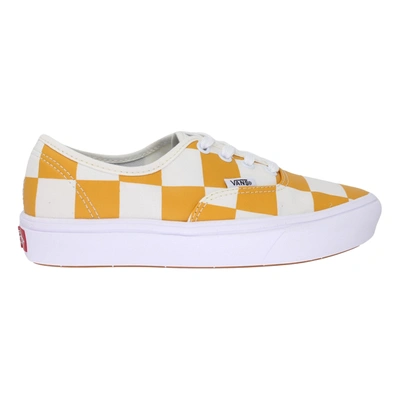 Shop Vans Comfycush Authent Checkerboard Yellow/blue Vn0a3wm7ww8 Men's In Multi