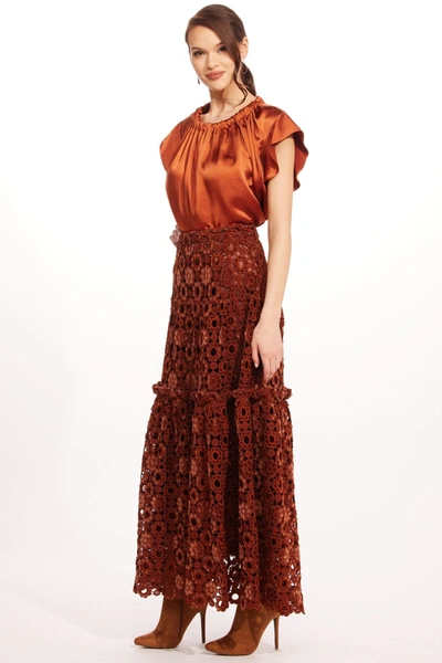 Eva Franco Melville Skirt In Orange