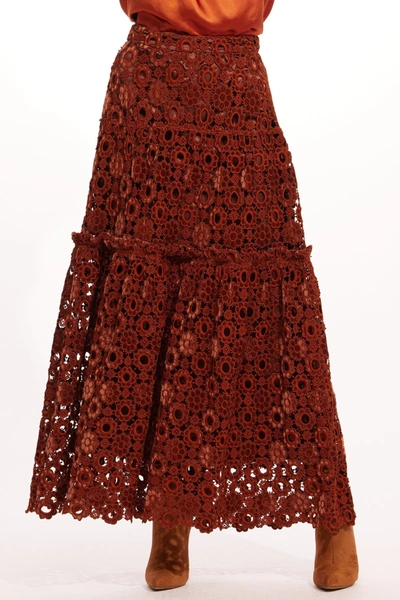 Eva Franco Melville Skirt In Orange