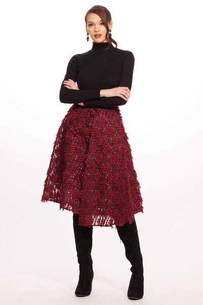 Shop Eva Franco Dion Skirt In Red