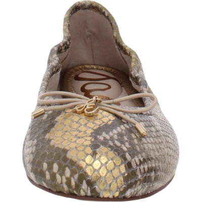 Sam Edelman Felicia Womens Leather Round Toe Ballet Flats In Multi