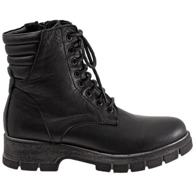 Shop Bueno Rage Womens Leather Ankle Boots Combat & Lace-up Boots In Black