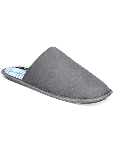 Shop Club Room Mens Cozy Comfy Scuff Slippers In Grey