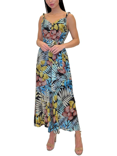 Shop Sam Edelman Womens Tropical Print Sleeveless Maxi Dress In Multi
