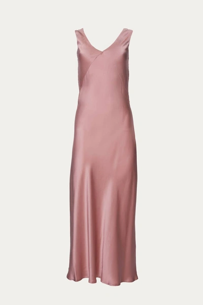 Shop Asceno The Bordeaux Dress In Dusty Rose In Pink