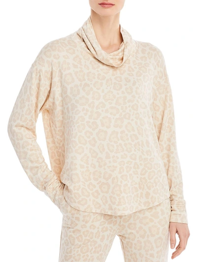 Shop Splendid Womens Animal Print Pull Over Mock Turtleneck Sweater In Multi
