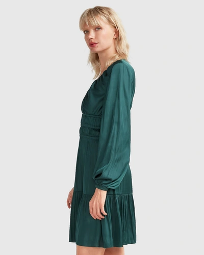 Shop Belle & Bloom Serendipity Long Sleeve Dress In Green