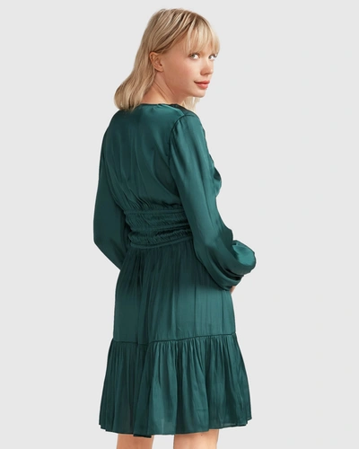 Shop Belle & Bloom Serendipity Long Sleeve Dress In Green