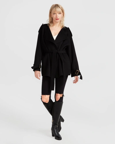 Shop Belle & Bloom Let Me Go Collarless Coat In Black