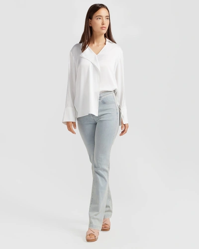 Shop Belle & Bloom Gemini Waterfall Shirt In White