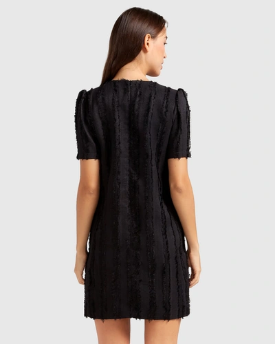 Shop Belle & Bloom Star Child Textured Mini Dress In Black