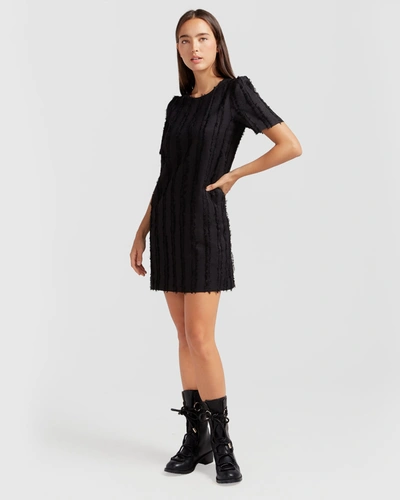 Shop Belle & Bloom Star Child Textured Mini Dress In Black