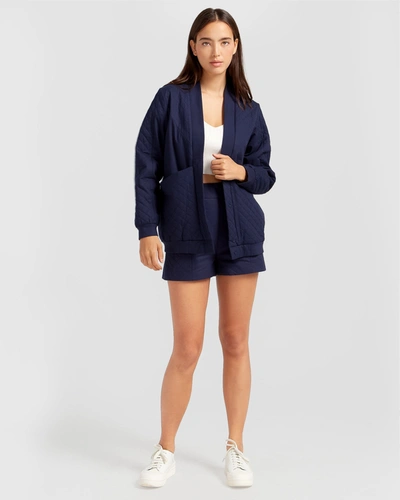 Shop Belle & Bloom Over It Quilted Bomber In Blue