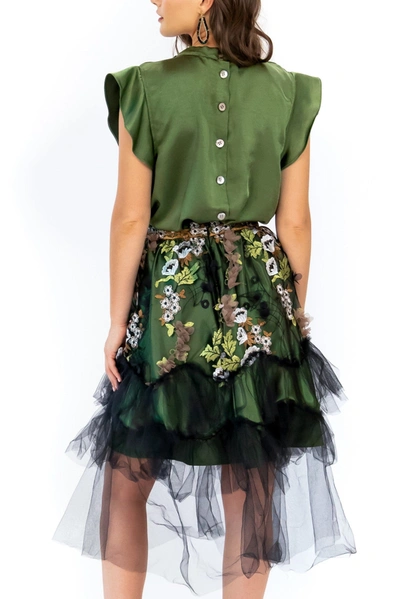 Shop Eva Franco Everette Skirt In Green