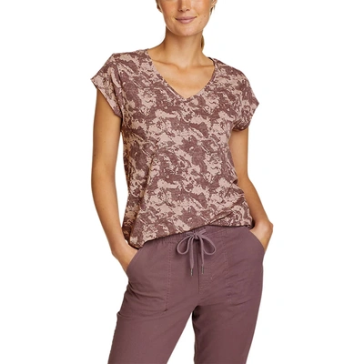 Shop Eddie Bauer Women's Tryout Short-sleeve V-neck T-shirt - Print In Multi