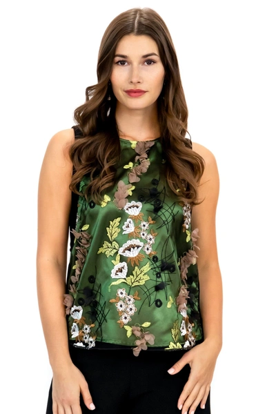 Eva Franco Gail Tank In Emerald Meadow In Green