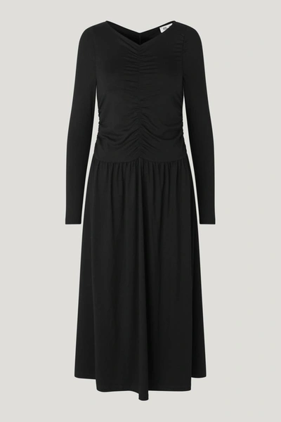 Shop Baum Und Pferdgarten Jinette Long Dress In Black In Grey