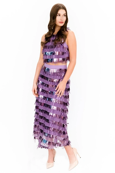 Shop Eva Franco Jasmina Skirt In Purple