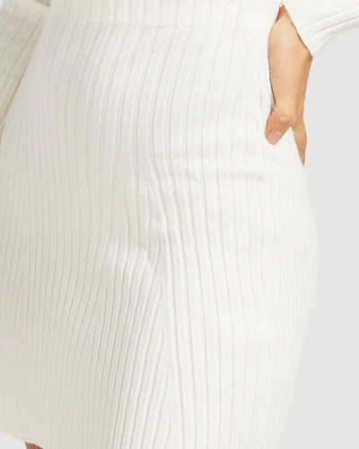 Shop Belle & Bloom C'est Belle Knit Mini Skirt In White