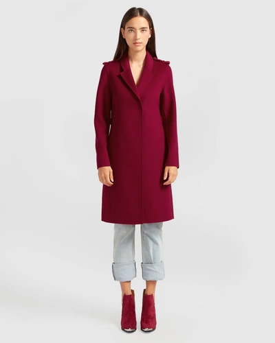 Shop Belle & Bloom Jealousy Belted Wool Blend Coat In Pink