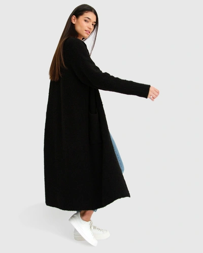 Shop Belle & Bloom Born To Run Sustainable Sweater Coat - Black