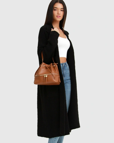 Shop Belle & Bloom Born To Run Sustainable Sweater Coat - Black