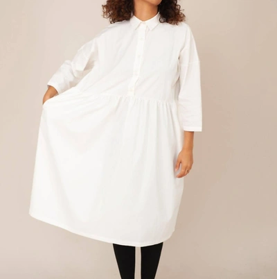 Shop Beaumont Organic Marge Dress In Perfect Pale In White
