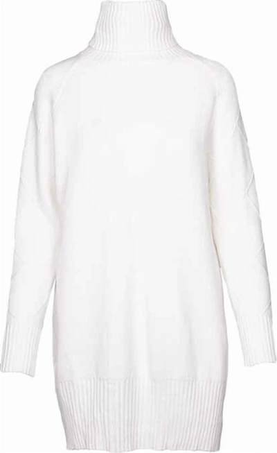 Shop M Made In Italy White Turtleneck Dress Or Tunic In White