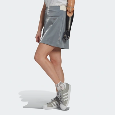 Shop Adidas Originals Women's Adidas Blue Version High Shine Skirt In Grey