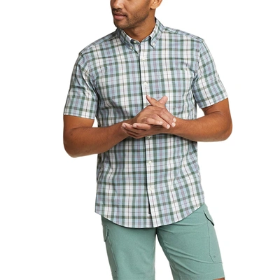 Shop Eddie Bauer Men's Short-sleeve Getaway Flex Shirt In Blue