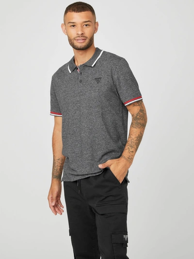 Shop Guess Factory Richie Polo In Grey