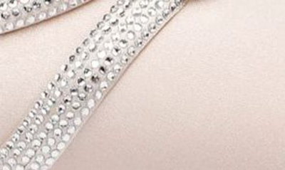 Jewel Badgley Mischka Geena Crystal Embellished Pointed Toe Ankle Strap Pump In Champagne