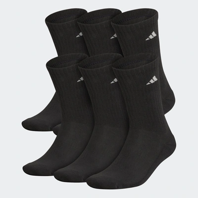 Shop Adidas Originals Athletic Cushioned Crew Socks 6 Pairs In Black